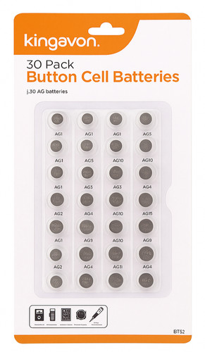30x assorted button cell - cell, watch